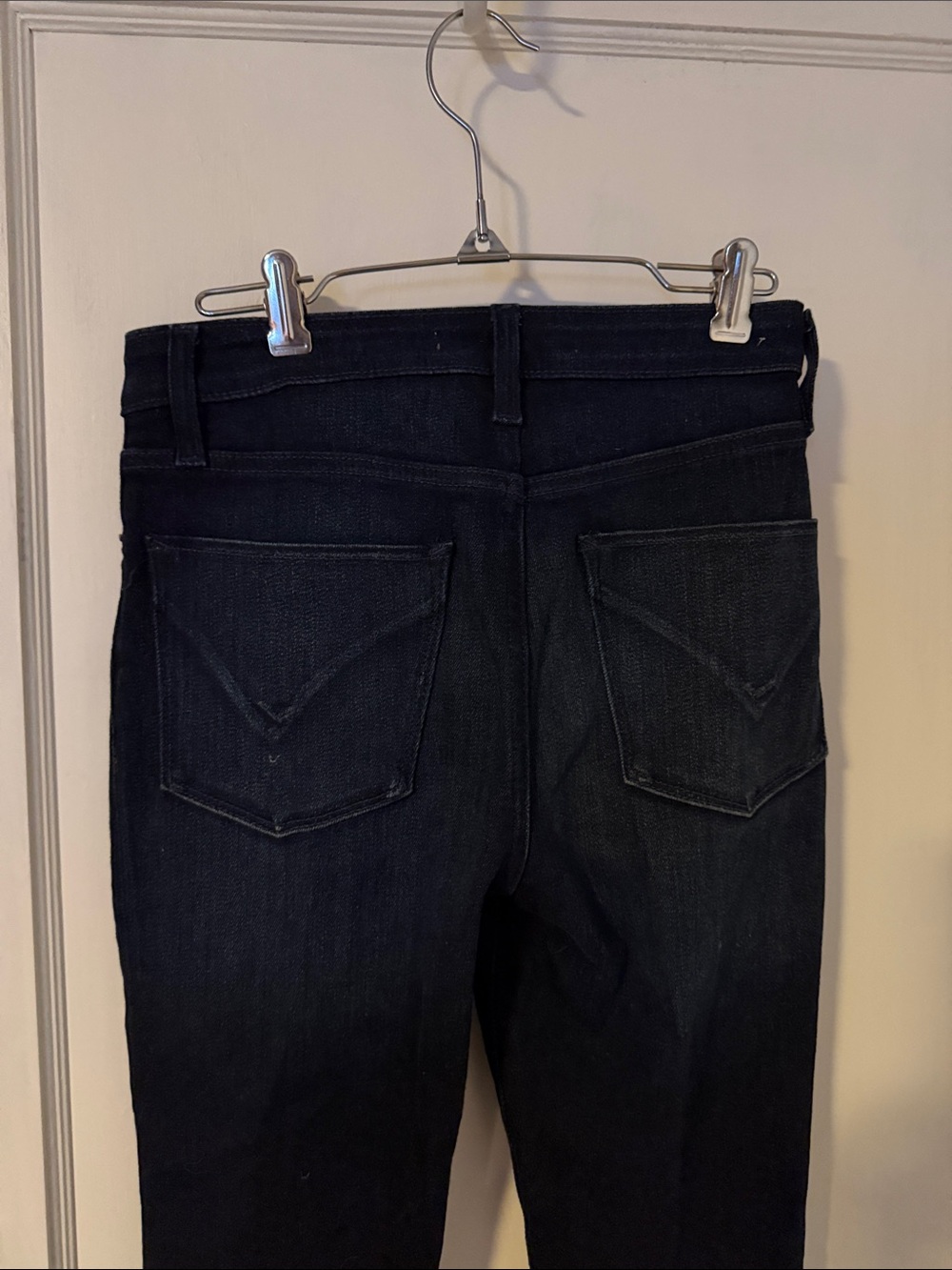 Hudson Jeans Wide-Leg in Dark Indigo/Black Wash